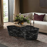 Slab 59" Concrete Indoor/Outdoor Coffee Table - Black Marble