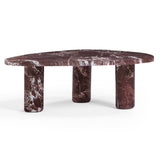 Libby Faux Red Levanto Marble Indoor/Outdoor Coffee Table (36"-48") - 36"