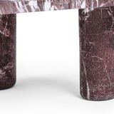 Libby Faux Red Levanto Marble Indoor/Outdoor Coffee Table (36"-48") - 48"
