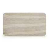 Tyche 55" Faux Travertine Indoor/Outdoor Concrete Rectangular Coffee Table