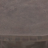 Suraya Indoor/Outdoor Concrete Side Table - Dark Umber