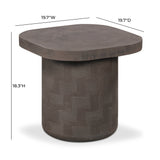 Suraya Indoor/Outdoor Concrete Side Table - Dark Umber