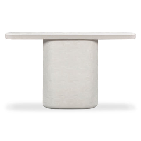 Suraya 55" Indoor/Outdoor Concrete Console Table - Ivory