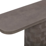 Suraya 55" Indoor/Outdoor Concrete Console Table - Dark Umber