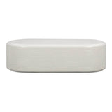 Suraya 55" Indoor/Outdoor Concrete Rounded Coffee Table - Ivory
