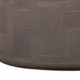 Suraya 55" Indoor/Outdoor Concrete Rounded Coffee Table - Dark Umber