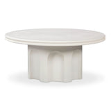 Cassandra 38" Ivory Indoor/Outdoor Concrete Round Coffee Table