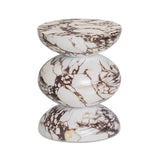 Pia Red Faux Marble Indoor/Outdoor Concrete Side Table