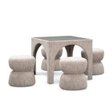 Tomlin 35" Square Mahjong Table - Beige