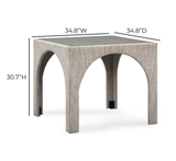 Tomlin 35" Square Mahjong Table - Beige