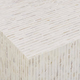 Earl 48" Shell Rectangular Coffee Table - Cream