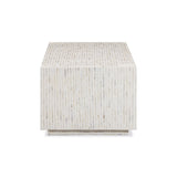 Earl 48" Shell Rectangular Coffee Table - Cream