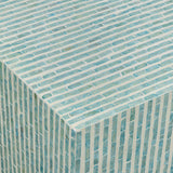 Earl 48" Shell Rectangular Coffee Table - Light Blue