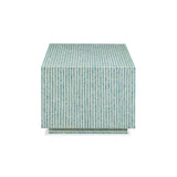 Earl 48" Shell Rectangular Coffee Table - Light Blue