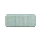Earl 48" Shell Rectangular Coffee Table - Light Blue