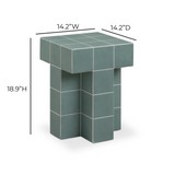 Alma Tile Concrete Indoor/Outdoor Side Table - Green