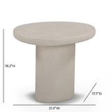 Jade Concrete Indoor/Outdoor Side Table - Cream