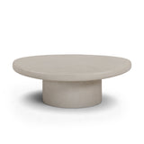Jade Concrete Indoor/Outdoor Coffee Table (28"-34") - Cream / Large
