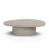 Jade Concrete Indoor/Outdoor Coffee Table (28"-34") - Cream / Large