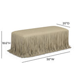 Shag Me 50" Performance Vegan Leather Bench - Tan