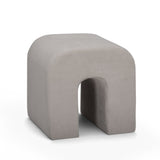 Desi Performance Velvet Ottoman - Taupe