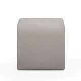 Desi Performance Velvet Ottoman - Taupe