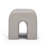 Desi Performance Velvet Ottoman - Taupe