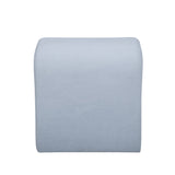 Desi Performance Velvet Ottoman - Light Blue