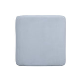 Desi Performance Velvet Ottoman - Light Blue