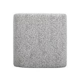 Desi Woven Performance Fabric Ottoman - Black and White