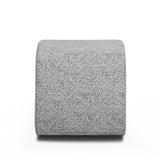 Desi Woven Performance Fabric Ottoman - Black and White