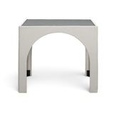 Tomlin Performance Chenille Game Table and Two Ottomans Set - Cream