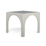 Tomlin Performance Chenille Game Table and Two Ottomans Set - Cream