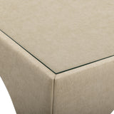 Tomlin Performance Chenille Game Table and Two Ottomans Set - Tan