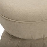 Tomlin Performance Chenille Game Table and Two Ottomans Set - Tan