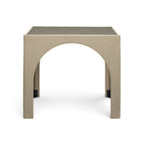 Tomlin Performance Chenille Game Table and Two Ottomans Set - Tan