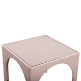 Tomlin Performance Chenille Game Table and Two Ottomans Set - Light Pink