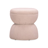 Tomlin Performance Chenille Game Table and Two Ottomans Set - Light Pink