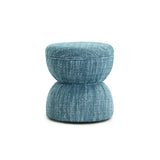 Tomlin Performance Chenille Game Table and Two Ottomans Set - Teal