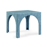 Tomlin Performance Chenille Game Table and Two Ottomans Set - Teal