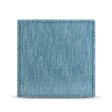 Tomlin Performance Chenille Game Table and Two Ottomans Set - Teal
