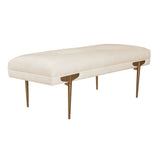 Brno 53.5" Performance Velvet Bench - Off-White