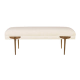 Brno 53.5" Performance Velvet Bench - Off-White
