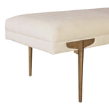 Brno 53.5" Performance Velvet Bench - Off-White