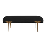 Brno 53.5" Performance Velvet Bench - Black