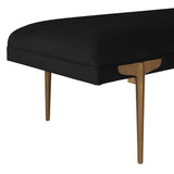 Brno 53.5" Performance Velvet Bench - Black