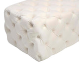 Kaylee 49" Performance Velvet Tufted Jumbo Ottoman - Cream