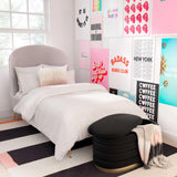 Lillian 31.5" Performance Velvet Storage Bench - Black