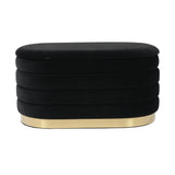 Lillian 31.5" Performance Velvet Storage Bench - Black