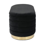 Lillian 31.5" Performance Velvet Storage Bench - Black